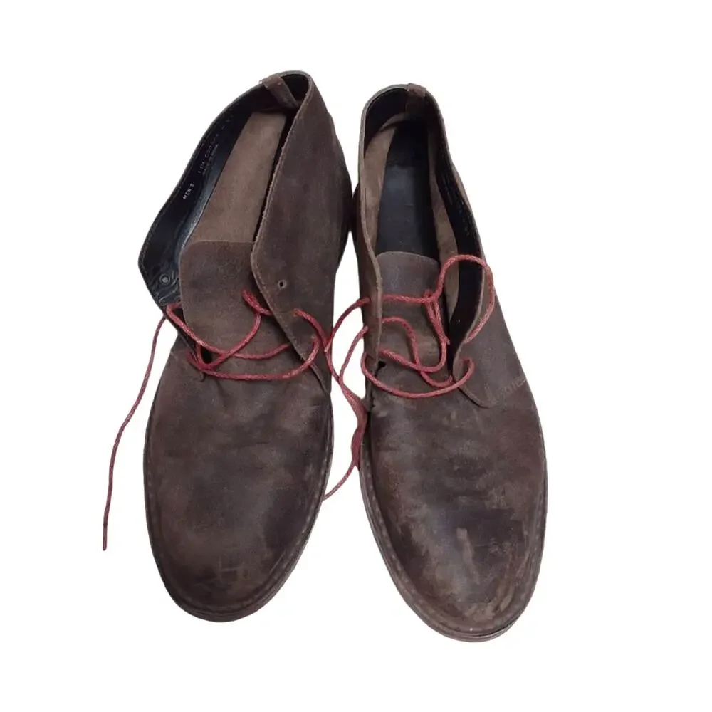 COLE HAAN Mens Brown Chukka Ankle Boots Sz 11 Leather Basic Suede Casual Shoes